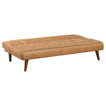 Load image into Gallery viewer, Coaster Jenson Upholstered Tufted Convertible Sofa Bed Saddle Brown