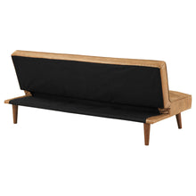 Load image into Gallery viewer, Coaster Jenson Upholstered Tufted Convertible Sofa Bed Saddle Brown