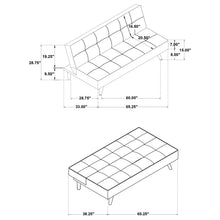 Load image into Gallery viewer, Coaster Jenson Upholstered Tufted Convertible Sofa Bed Saddle Brown