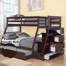 Load image into Gallery viewer, Acme Jason Twin/Full Bunk Bed W/Trundle &amp; Storage