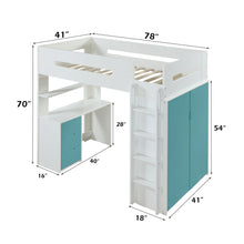 Load image into Gallery viewer, Acme Nerice Twin Loft Bed W/Desk &amp; Wardrobe