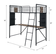 Load image into Gallery viewer, Acme Cordelia Twin Loft Bed W/Desk