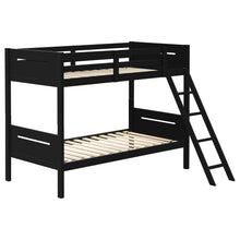 Load image into Gallery viewer, Coaster Littleton Wood Twin Over Twin Bunk Bed Black