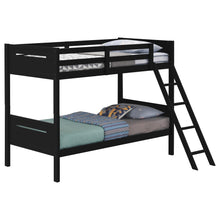 Load image into Gallery viewer, Coaster Littleton Wood Twin Over Twin Bunk Bed Black