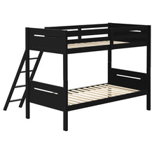 Load image into Gallery viewer, Coaster Littleton Wood Twin Over Twin Bunk Bed Black