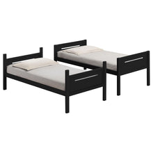 Load image into Gallery viewer, Coaster Littleton Wood Twin Over Twin Bunk Bed Black