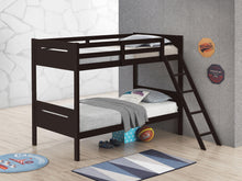 Load image into Gallery viewer, Coaster Littleton Wood Twin Over Twin Bunk Bed Espresso