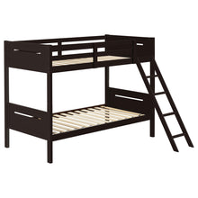 Load image into Gallery viewer, Coaster Littleton Wood Twin Over Twin Bunk Bed Espresso