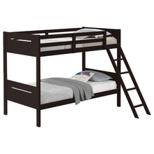 Load image into Gallery viewer, Coaster Littleton Wood Twin Over Twin Bunk Bed Espresso