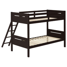 Load image into Gallery viewer, Coaster Littleton Wood Twin Over Twin Bunk Bed Espresso