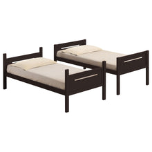 Load image into Gallery viewer, Coaster Littleton Wood Twin Over Twin Bunk Bed Espresso