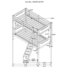 Load image into Gallery viewer, Coaster Littleton Wood Twin Over Twin Bunk Bed Espresso