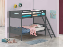 Load image into Gallery viewer, Coaster Littleton Wood Twin Over Twin Bunk Bed Grey