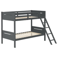 Load image into Gallery viewer, Coaster Littleton Wood Twin Over Twin Bunk Bed Grey