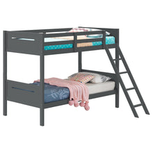 Load image into Gallery viewer, Coaster Littleton Wood Twin Over Twin Bunk Bed Grey