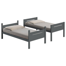 Load image into Gallery viewer, Coaster Littleton Wood Twin Over Twin Bunk Bed Grey