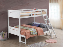 Load image into Gallery viewer, Coaster Littleton Wood Twin Over Full Bunk Bed White