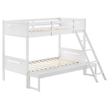 Load image into Gallery viewer, Coaster Littleton Wood Twin Over Full Bunk Bed White