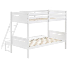 Load image into Gallery viewer, Coaster Littleton Wood Twin Over Full Bunk Bed White