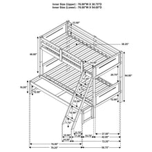 Load image into Gallery viewer, Coaster Littleton Wood Twin Over Full Bunk Bed White