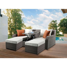 Load image into Gallery viewer, Acme Salena Patio Sofa W/2 Pillows &amp; 2 Ottomans