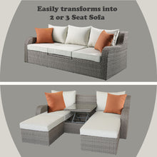 Load image into Gallery viewer, Acme Salena Patio Sofa W/2 Pillows &amp; 2 Ottomans