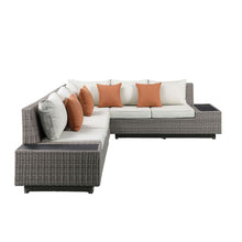 Load image into Gallery viewer, Acme Salena Patio Sectional Sofa W/4 Pillows &amp; Coffee Table