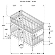 Load image into Gallery viewer, Coaster Abram Windsor Twin Over Twin Wood Bunk Bed with Ladder Black