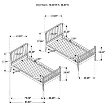 Load image into Gallery viewer, Coaster Abram Windsor Twin Over Twin Wood Bunk Bed with Ladder Black