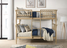 Load image into Gallery viewer, Coaster Abram Windsor Twin Over Twin Wood Bunk Bed with Ladder Almond