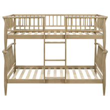 Load image into Gallery viewer, Coaster Abram Windsor Twin Over Twin Wood Bunk Bed with Ladder Almond