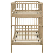 Load image into Gallery viewer, Coaster Abram Windsor Twin Over Twin Wood Bunk Bed with Ladder Almond