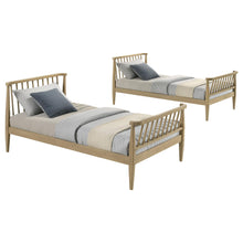 Load image into Gallery viewer, Coaster Abram Windsor Twin Over Twin Wood Bunk Bed with Ladder Almond