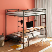 Load image into Gallery viewer, Coaster Bettoni Full-Over-Twin Workstation Bunk Bed Matte Black