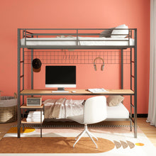 Load image into Gallery viewer, Coaster Bettoni Full-Over-Twin Workstation Bunk Bed Matte Black