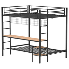 Load image into Gallery viewer, Coaster Bettoni Full-Over-Twin Workstation Bunk Bed Matte Black