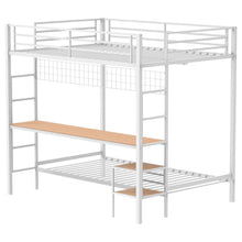 Load image into Gallery viewer, Coaster Bettoni Full-Over-Twin Workstation Bunk Bed Matte White