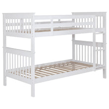 Load image into Gallery viewer, Coaster Chapman Wood Twin Over Twin Bunk Bed with Mattress White
