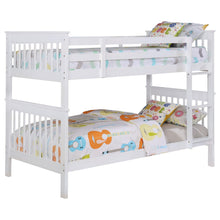 Load image into Gallery viewer, Coaster Chapman Wood Twin Over Twin Bunk Bed White