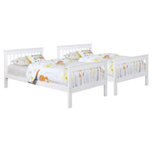 Load image into Gallery viewer, Coaster Chapman Wood Twin Over Twin Bunk Bed White