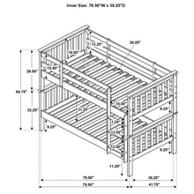 Load image into Gallery viewer, Coaster Chapman Wood Twin Over Twin Bunk Bed White