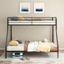 Load image into Gallery viewer, Coaster Carson Twin-Over-Full Steel Bunk Bed with Dual Ladders Glossy Black