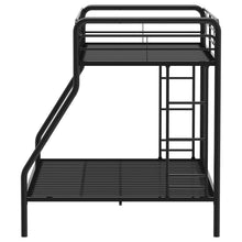 Load image into Gallery viewer, Coaster Carson Twin-Over-Full Steel Bunk Bed with Dual Ladders Glossy Black