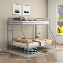 Load image into Gallery viewer, Coaster Carson Twin-Over-Full Steel Bunk Bed with Dual Ladders Glossy Silver