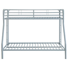 Load image into Gallery viewer, Coaster Carson Twin-Over-Full Steel Bunk Bed with Dual Ladders Glossy Silver