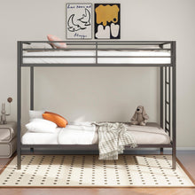 Load image into Gallery viewer, Coaster Alevera Twin-Over-Twin Steel Bunk Bed with Ladder Matte Black