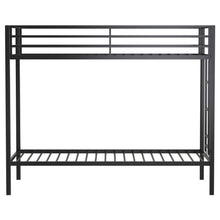 Load image into Gallery viewer, Coaster Alevera Twin-Over-Twin Steel Bunk Bed with Ladder Matte Black