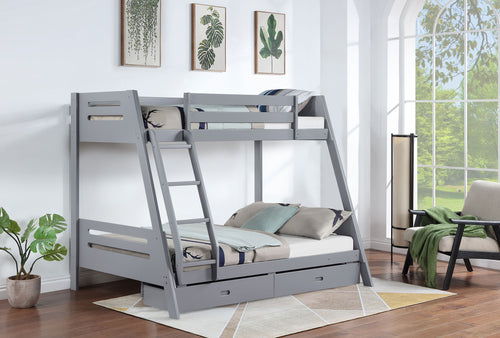 COASTER TWIN/FULL BUNK BED (GREY)
