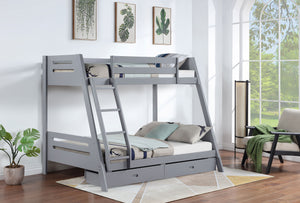 COASTER TWIN/FULL BUNK BED (GREY)