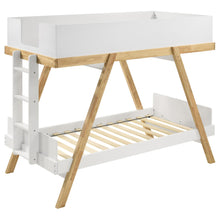 Load image into Gallery viewer, Coaster Frankie Wood Twin Over Twin Bunk Bed White and Natural